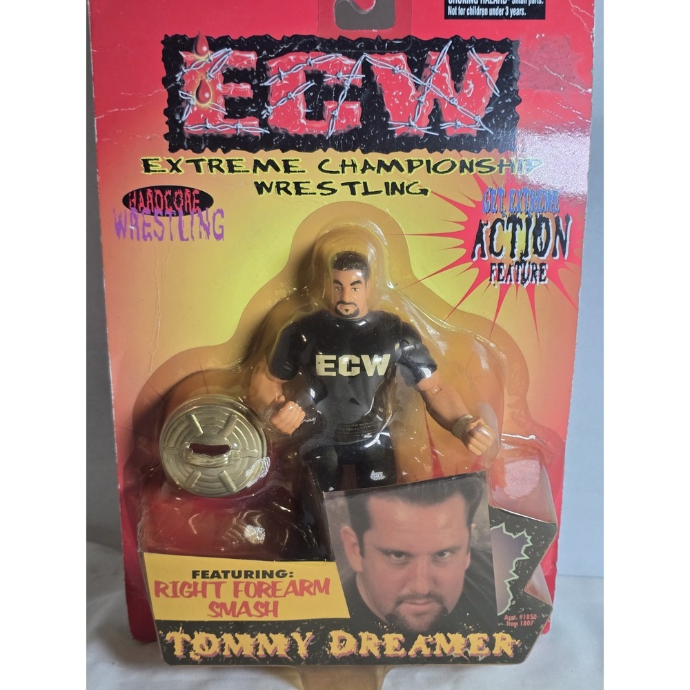 NIB ECW Vintage OSFTM 1999 Tommy Dreamer (Black Variant) Action Figure